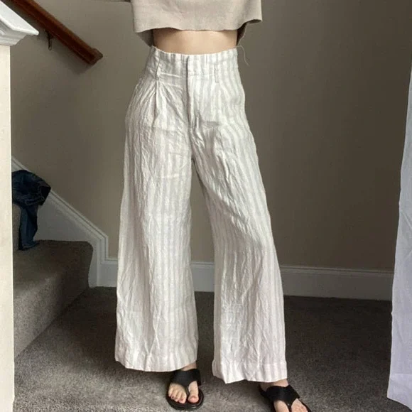 Rachel Zoe | Pants & Jumpsuits | Rachel Zoe Linen Light Bluewhite